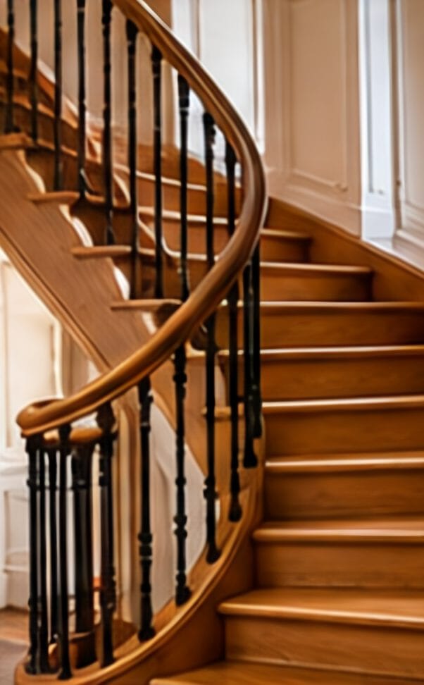 Escalier en bois rénové
