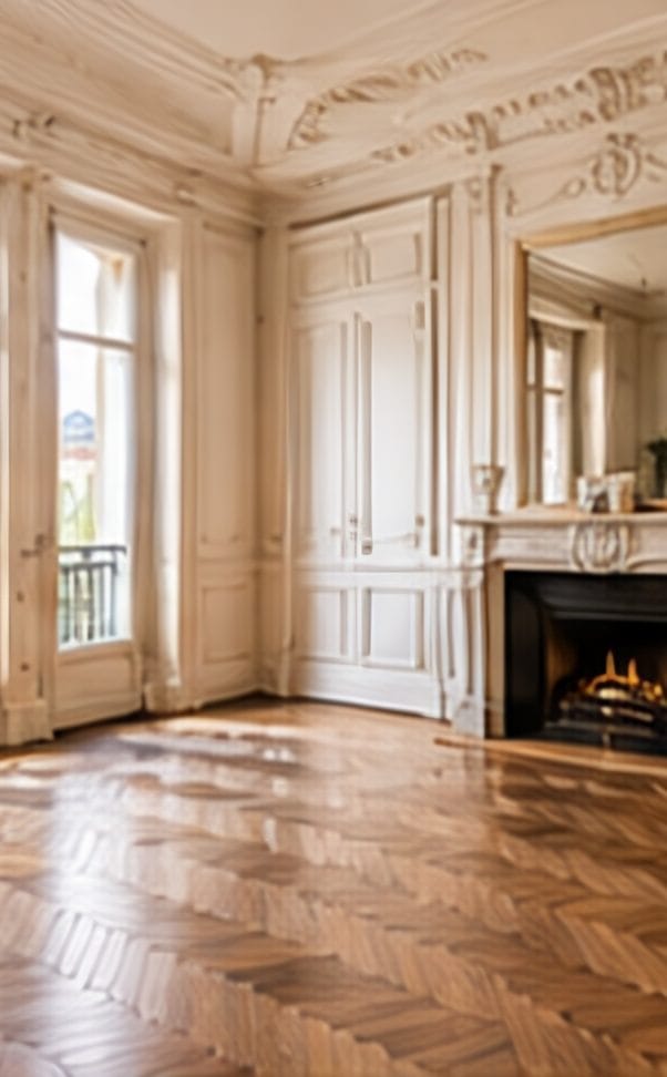 Parquet ancien dans un appartement haussmannien